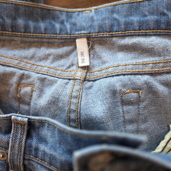 Rag & Bone The Dre Slim Boyfriend Jeans | Green Cast Faded Blue Denim Wash Sz 28 - Picture 4 of 6